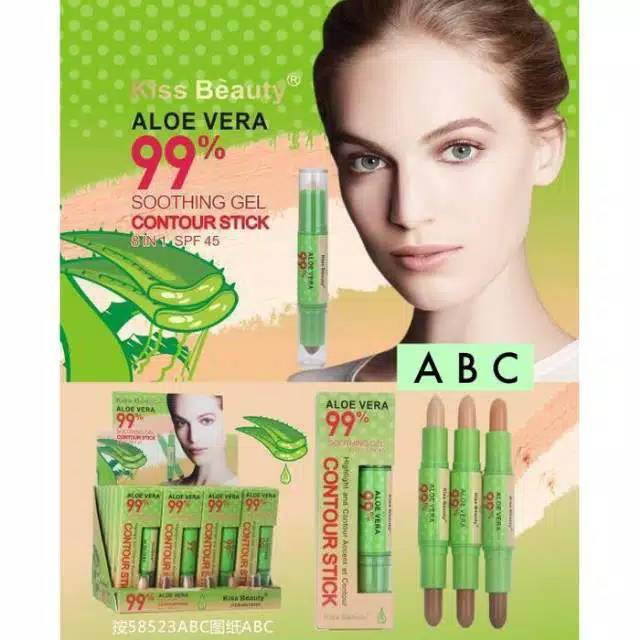 CONTOUR STICK KISS BEAUTY ALOEVERA 2in1