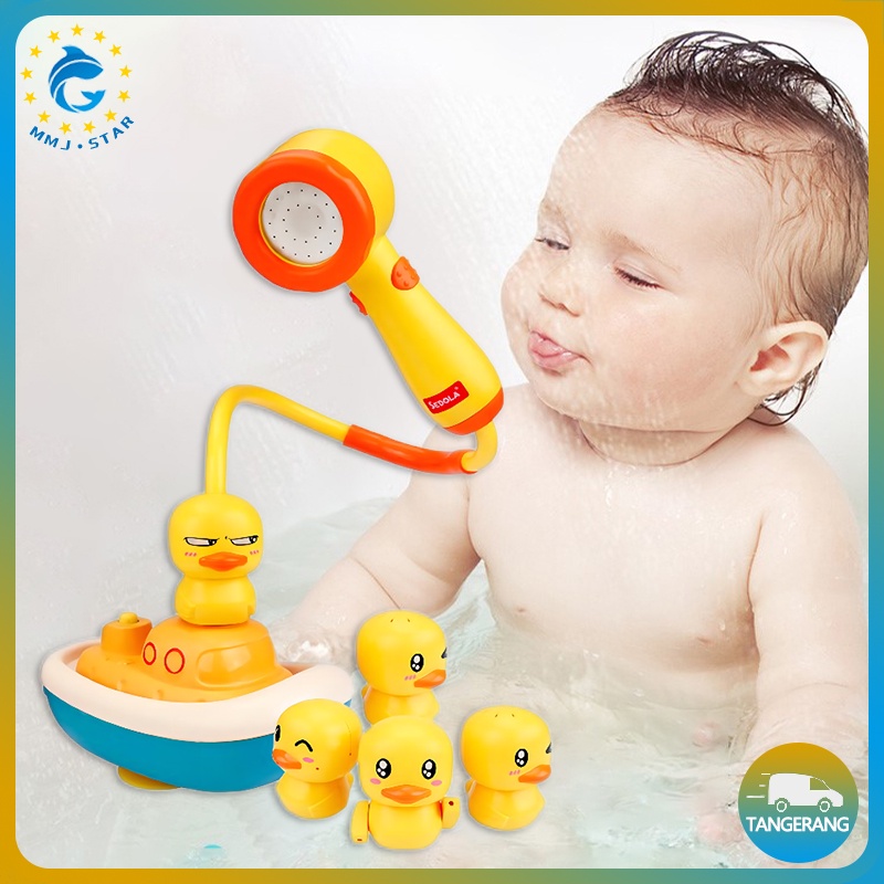 Mainan Semprotan Air Bentuk Bayi Bebek/Mainan Mandi Kepala Shower Bentuk Bebek/Duck Shower Baby Mainan/Shower Boneka Bebek