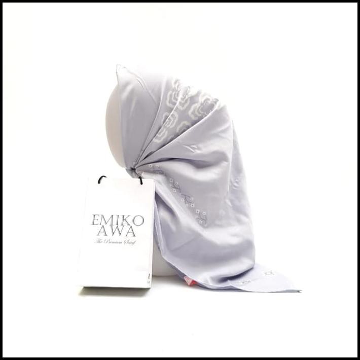 Jilbab Segiempat Motif KireiGrey / Emikoawa / Woolpeach / Wolfis