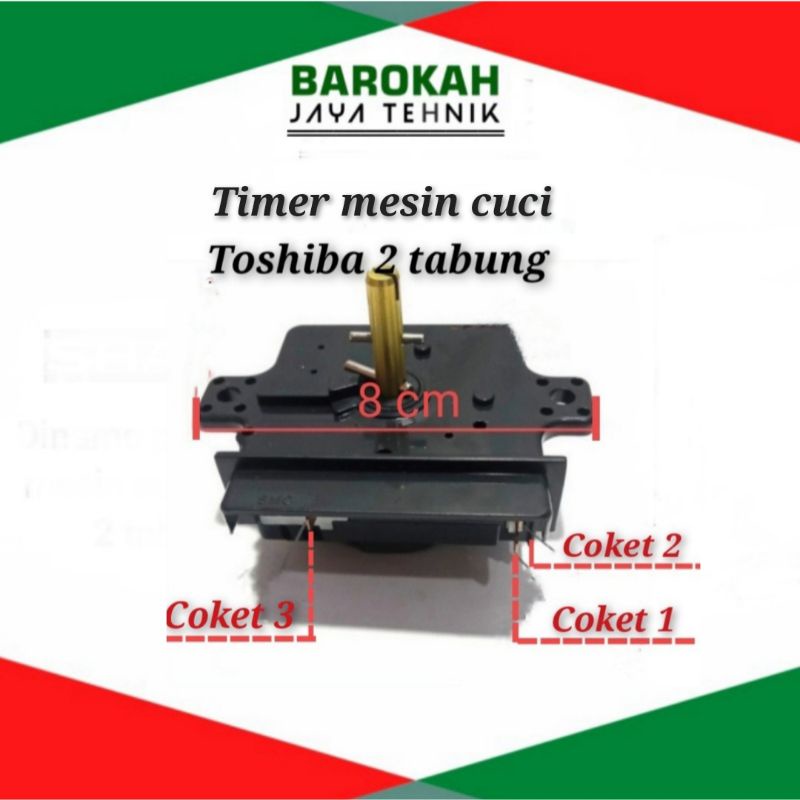 Timer mesin cuci Toshiba 2 tabung soket 3