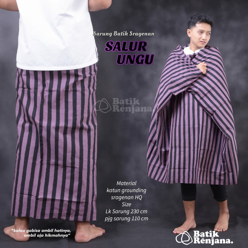 SALUR UNGU RENJANA BATIKSOLOAMANAH SARUNG BATIK SOLO PREMIUM MODERN KATUN HALUS SERAGAM KELUARGA KANTOR SANTRI TAMARIN KAMAYA MAYA KAMAYA MARJUA GANANG WEDANGAN JALARAN GUMAR BADRAKA UMARA CAKARA MATARAM MUKTIJOWO PARANG IRENG TURNO IRENG CAKARA IRENG SM
