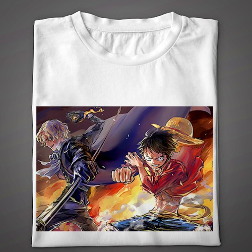 42 KAOS ANIME ONE PIECE luffy sabo