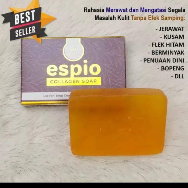 SABUN ESPIO COLLAGEN PEMUTIH BADAN WAJAH DAN KULIT BPOM ASLI TANPA EFEK SAMPING / ESPIO WHITENING SO