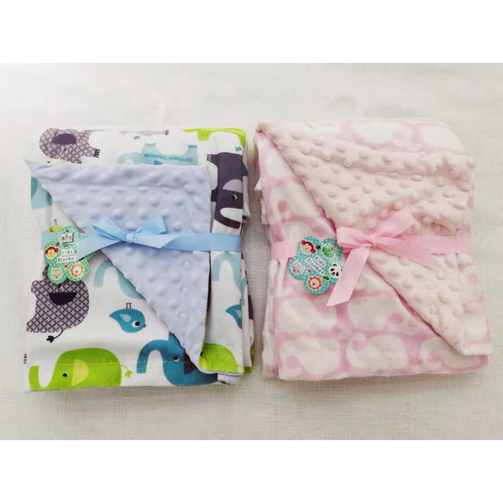 Selimut Minky Dot Motif selimut motif  bayi selimut  bayi