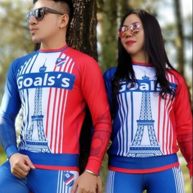 PAKAIAN ZUMBA AEROBIC MURAH SXB GOALS PARIS MONUMENT LONGSLEEVE