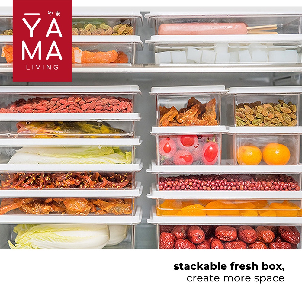 YAMA SHOKU Food Storage Fridge Organizer Kotak Penyimpanan Makanan Kulkas 450 650 1000 ml