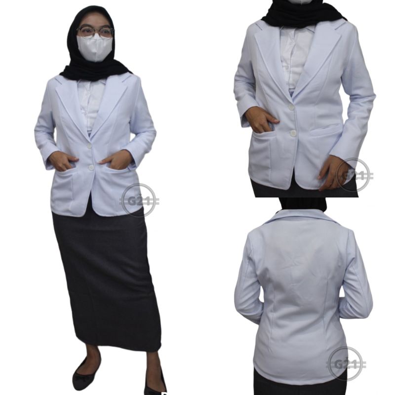Blazer Hitam Formal Kerja Kantor Wanita 01