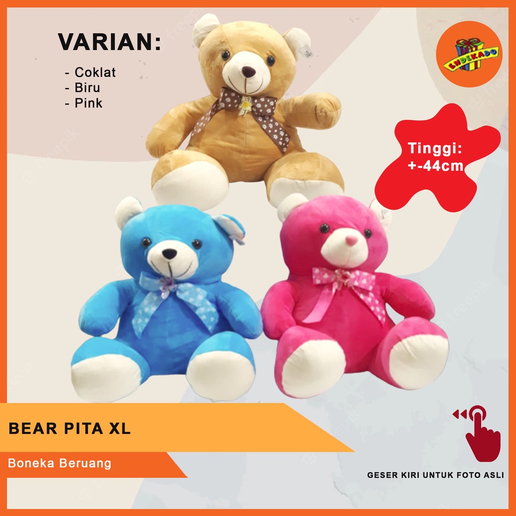 MAKASSAR! BEAR PITA XL - Boneka Beruang
