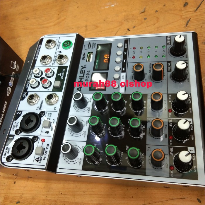 Mixer Ashley 4 channel KPOP 4 Baru Support Soundcard Bodi Logam original