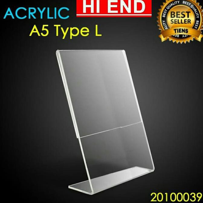 

READY STOCK acrylic tent holder / akrilik tent card A5 tempat brosur Meja bentuk L AP278