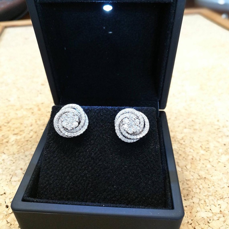 Anting Stud Cubic Zirconia Serbaguna Untuk Aksesoris Pesta Pernikahan Wanita