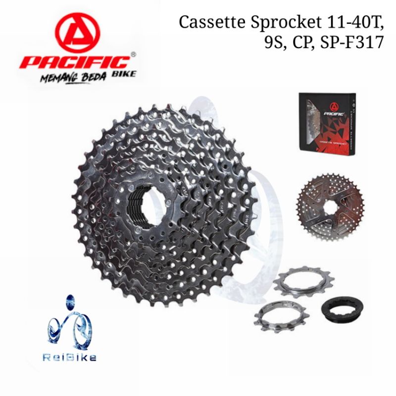 Cassette sprocket 9 speed 11-40T pacific