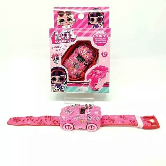 Limited! JAM TANGAN ANAK PEREMPUAN KARAKTER LOL MOBIL MOBILAN UNIK MURAH