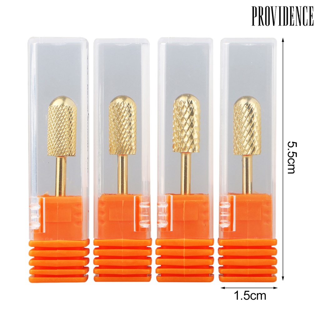 Providence 4pcs / Set Mata Bor Kikir Kuku Bahan Tungsten Steel Untuk Manicure / Nail Art Wanita