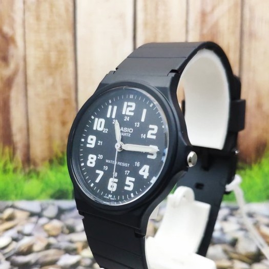 [COD] Jam Tangan Pria Casio Analog Strap Karet Hitam MQ-71-1B Original GARANSI KEREN KOTAK KADO NEW