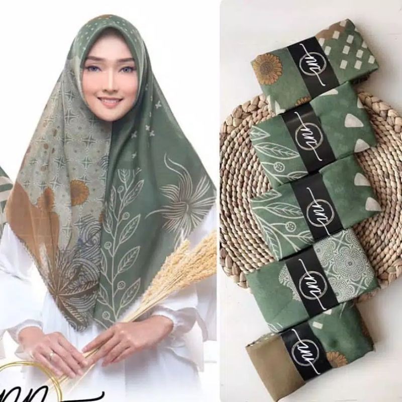 AUFAA HIJAB MOTIF HIJAU