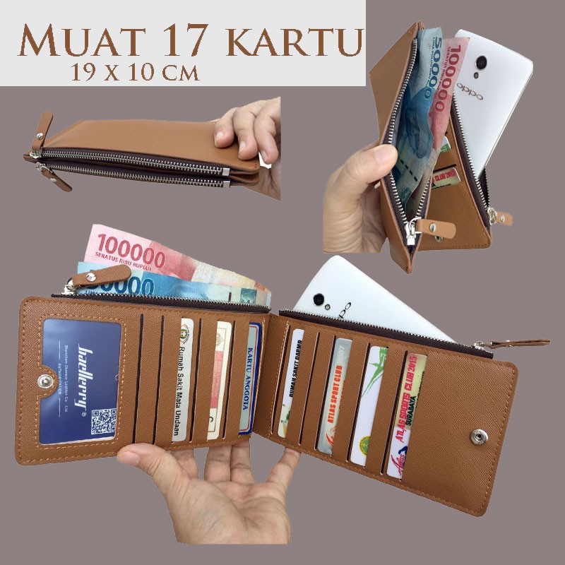 dompet kartu wanita import kulit asli