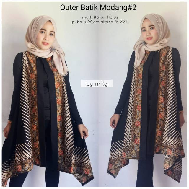 Outer batik  modang 2 seragam batik  kerja kantor  fashion  