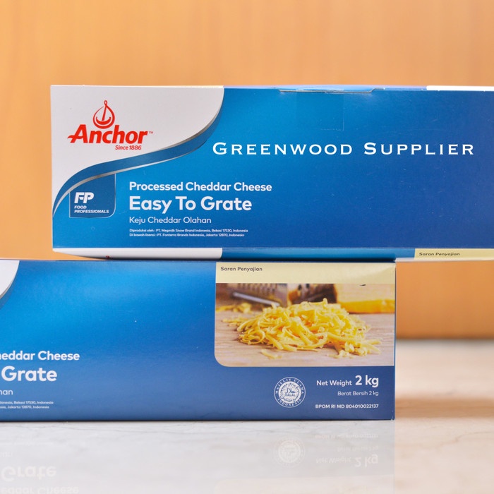 

Keju- Anchor Cheddar Cheese / Etg / Easy To Grate - 2Kg -Keju.