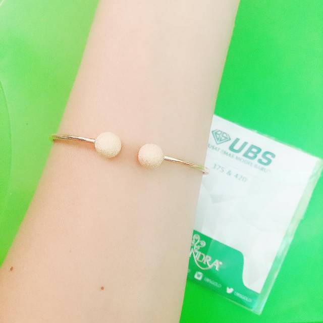 Gelang bangle tinju dior bola pasir kecil kadar 375 UBS