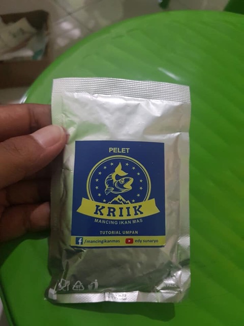 Pelet Kriik 1 paket (3 sachet/bungkus) umpan ikan mas