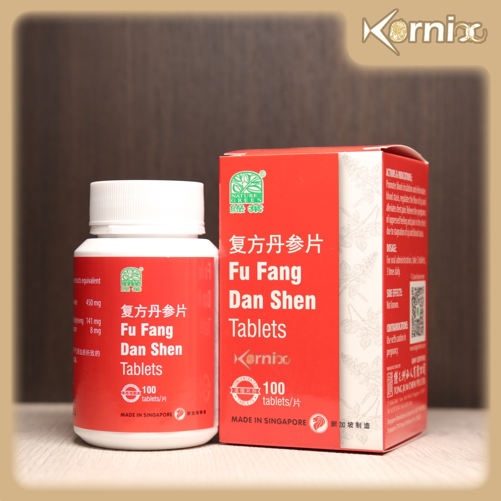 Nature's Green Fu Fang Dan Shen Tablets/Pian Singapore—Obat Jantung