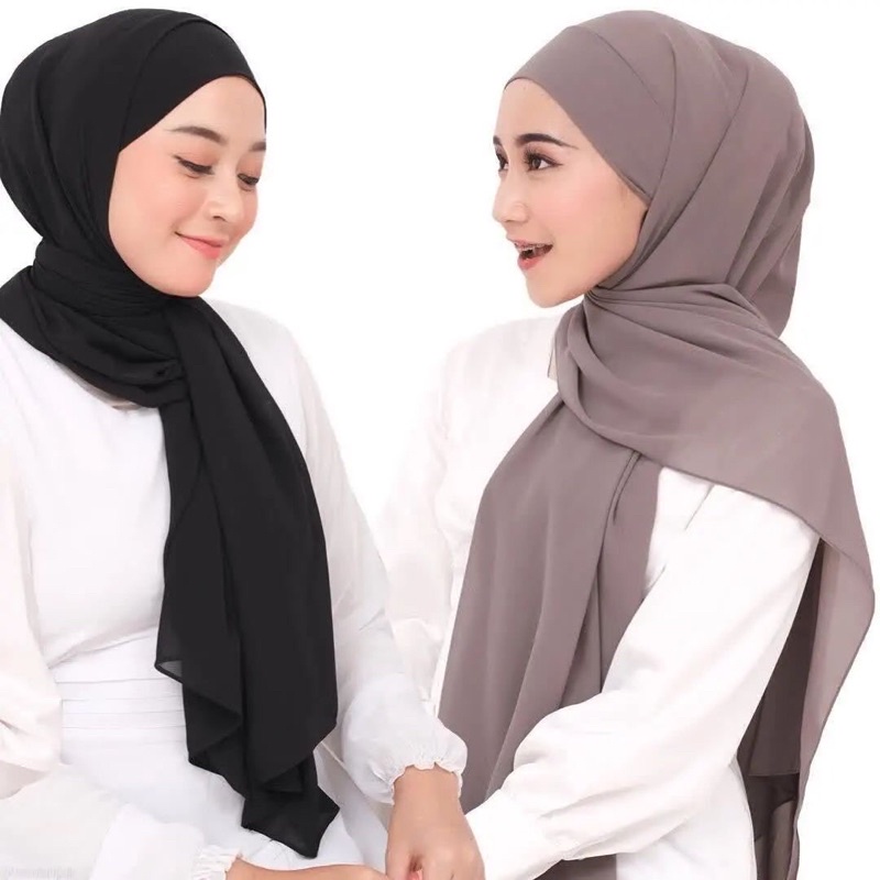 Pashmina Bando malay Bahan Ceruty Babydoll