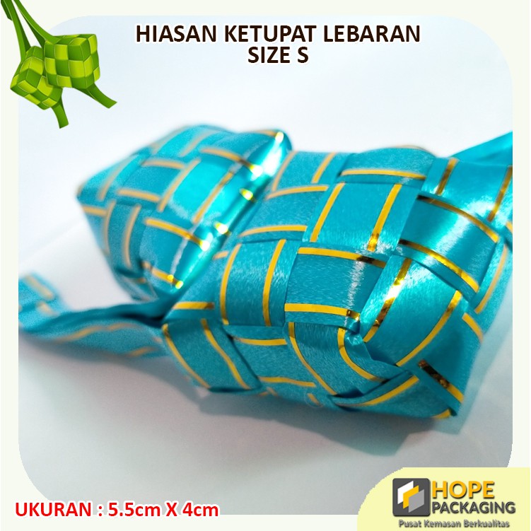 Ketupat Pita lebaran termurah Satin Mini/Hiasan Pita Lebaran/Hiasan Hampers 5.5 x 4 cm