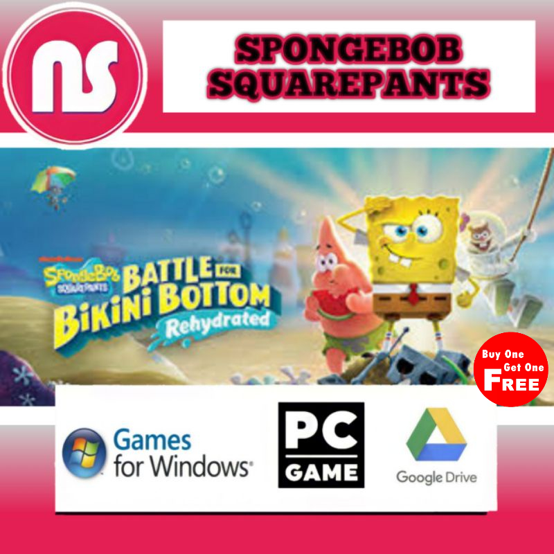 SPONGEBOB SQUAREPANTS BATTLE FOR BIKINI BOTTOM REHYDRATED + ( BONUS 1 GAME ) PC GAME - GAME PC