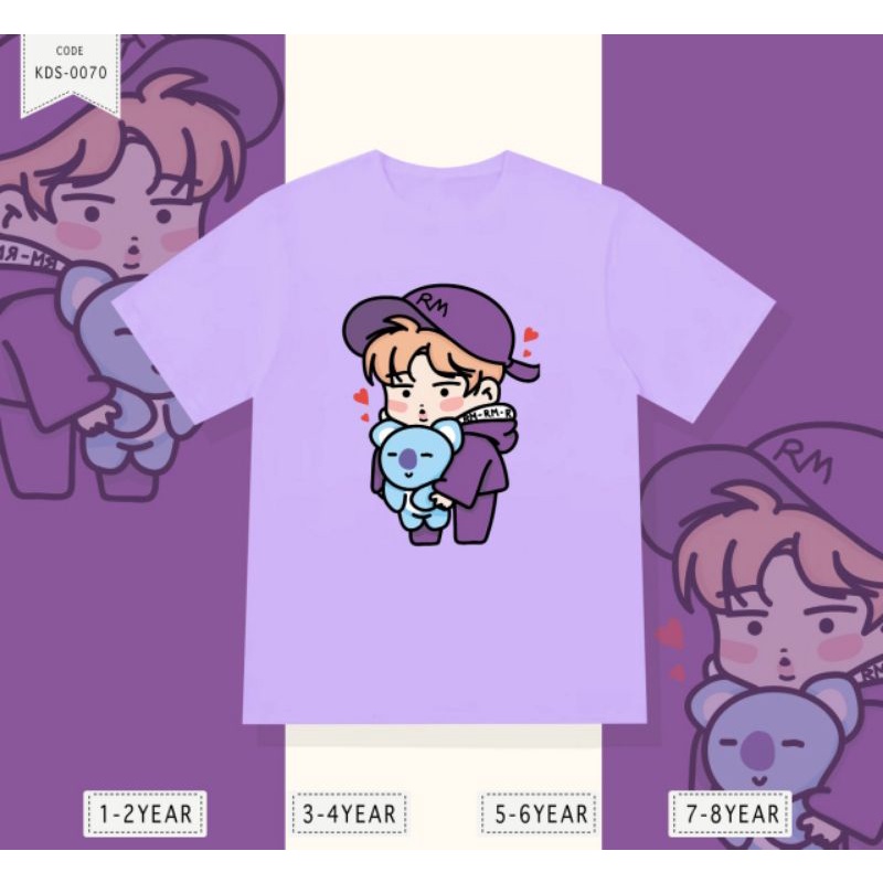 KIDS TSHIRT/KAOS BTS TINYTAN/KAOS CEWE COWO JHOPE/SUGA/RM/V/JK/JIN/JIMMIN