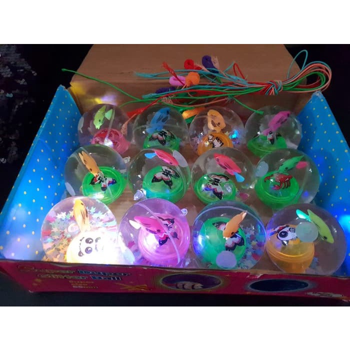 bola bekel labubu sanrio Super duper glitter ball-water ball / bola bekel nyala 65mm - bola air