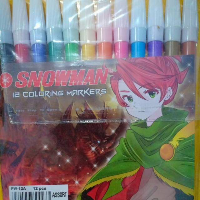 

(100gr) Spidol warna set 12 SNOWMAN