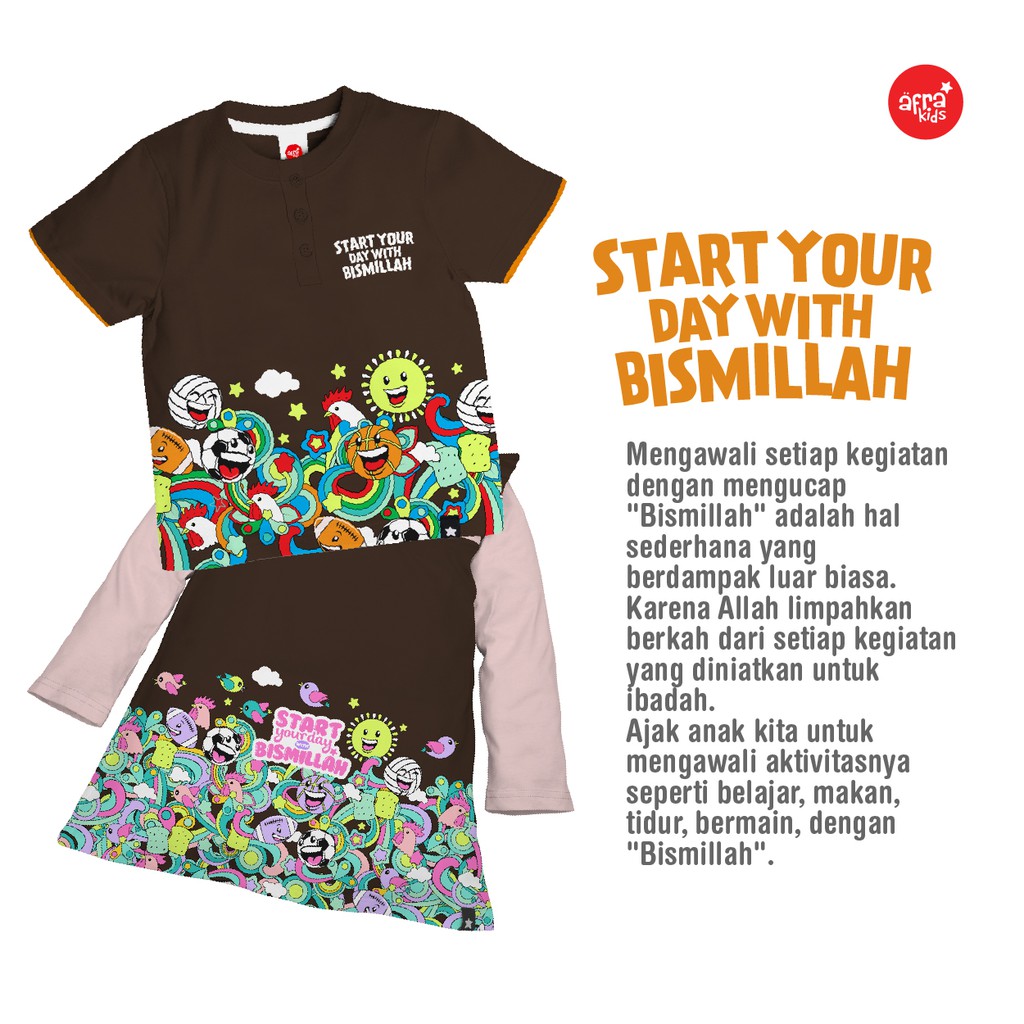 Kaos Tunik Anak AFRAKIDS AF265 AF271 AF272 AF286 AF303 BEST SELLER