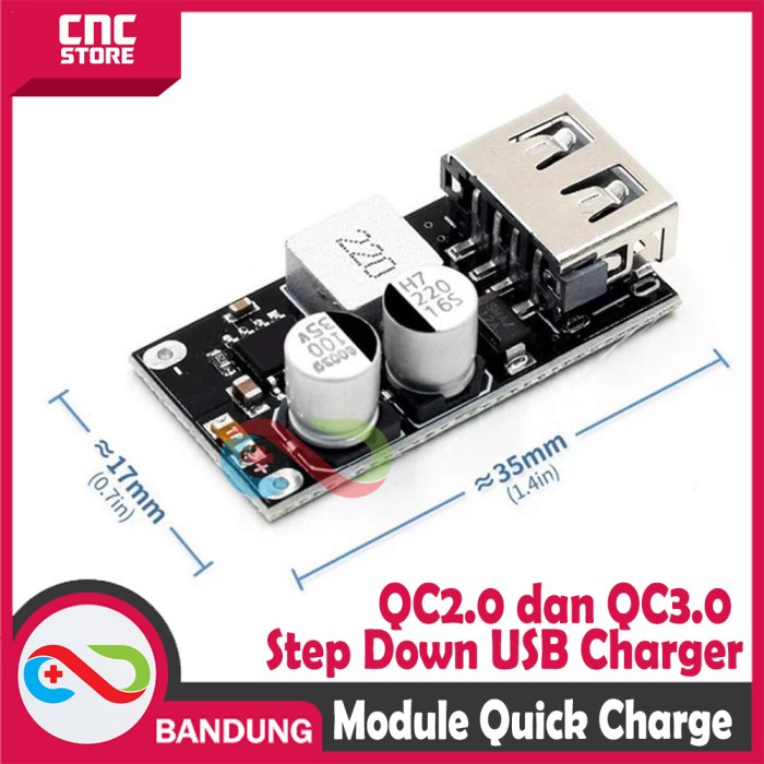 MODUL STEP DOWN FAST CHARGING QUICK CHARGE IP6505 QC 3.0 5V 9V 12V 3A MODULE