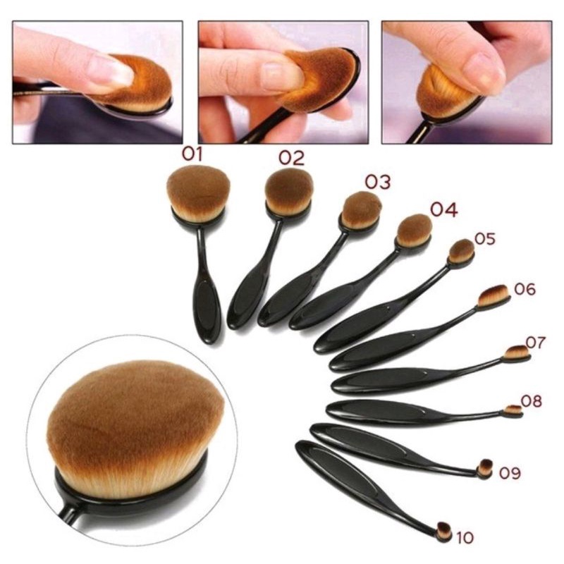 Kuas Oval foundantion 10pc/kuas foundantion/Oval Brush