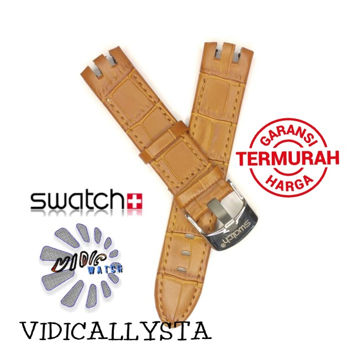 21mm Genuine leather watch band NEW GENT JELLY IN JELLY IRONY CHRONO DIAPHANE YRS 403 401 Brown