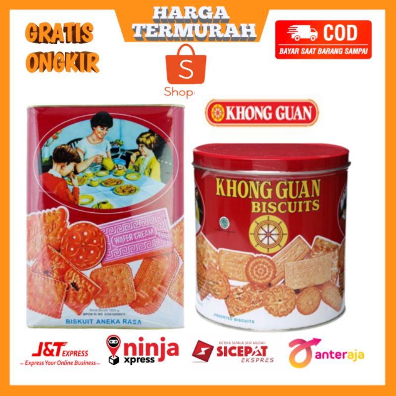 

Kong guan biskuit kaleng lebaran 650/1600G