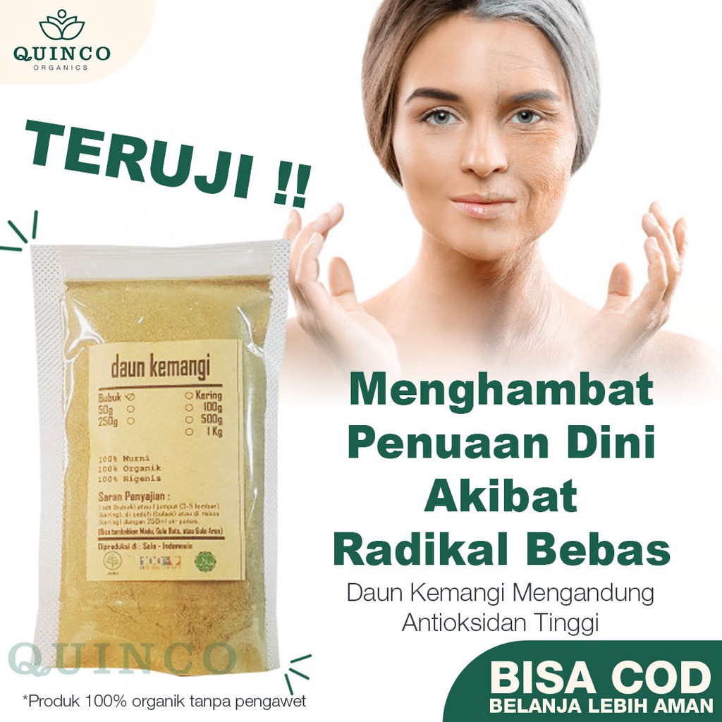 

Bubuk Organik Daun Kemangi Penyedap Makanan Organic Segar Rempah Bumbu Dapur Tabur Instan 100gr R81