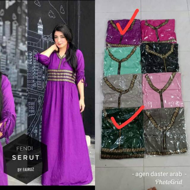 Daster arab serut fendi fairuz warna baru
