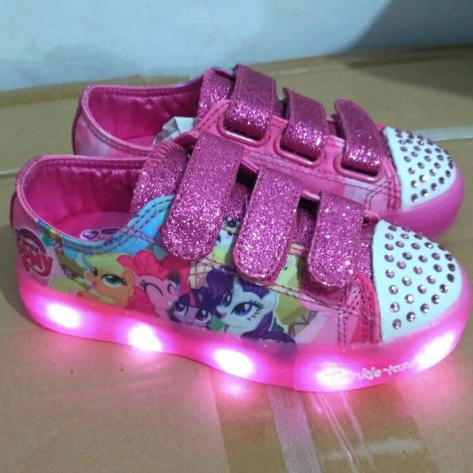 5M7S Sepatu Lampu Led Anak Little Pony Import Murah - 33, Fuchsia Tiaz