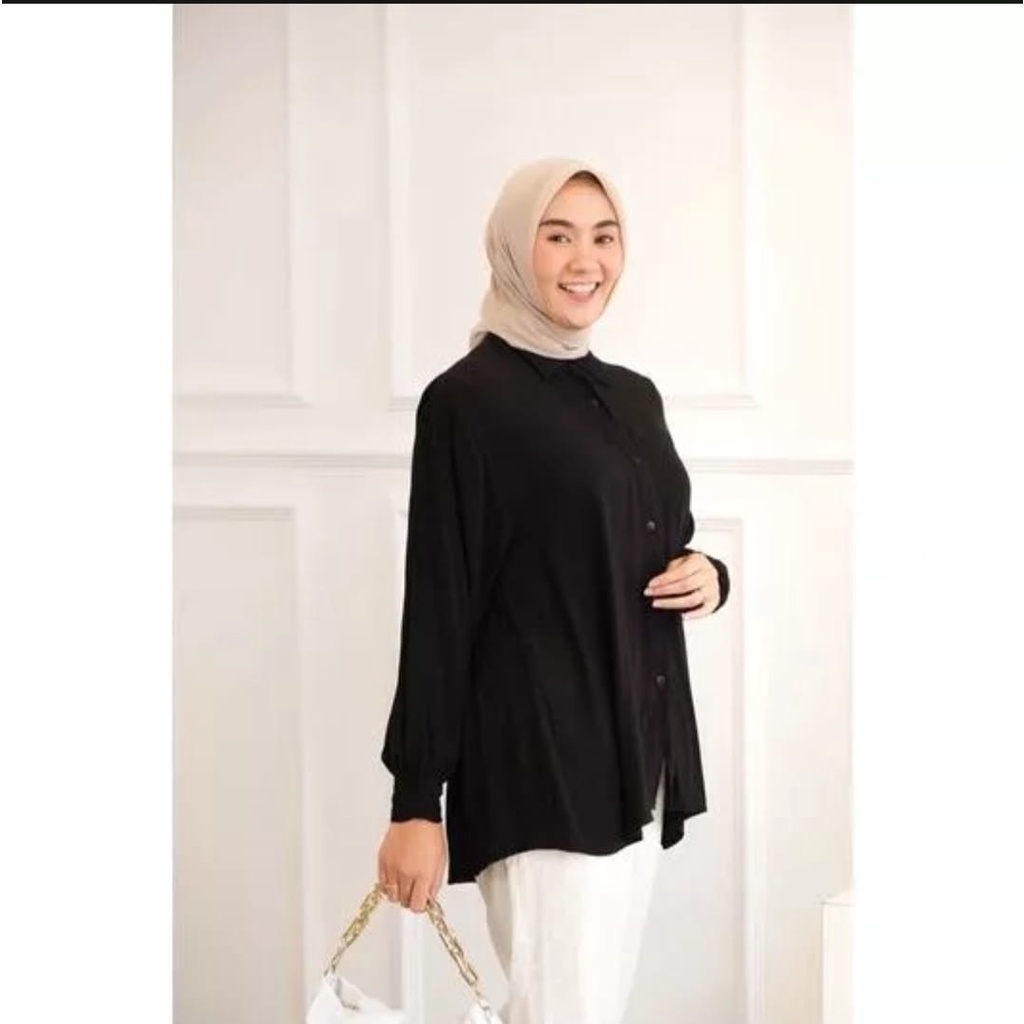 KIRRA TOP BLOUSE RAYON || KEMEJA SHIRT || OUTER KEMEJA OVERSIZE