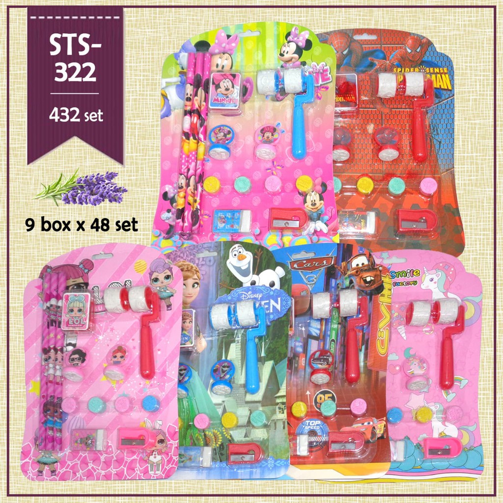 

Stationary Study Set 322 paket Alat tulis Lengkap Stempel Karakter