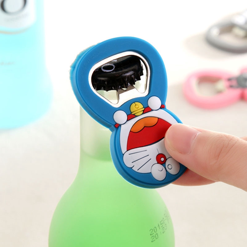 Mini Cartoon Cute Beer Magnets Bottle Opener,Stainless Steel Refrigerator Stickers Corkscrew