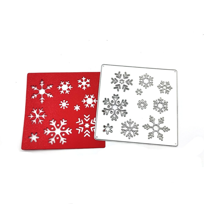 Cetakan Stensil Cutting Dies Motif Snowflake Natal Bahan Metal Untuk Scrapbook / Craft DIY / Embossing