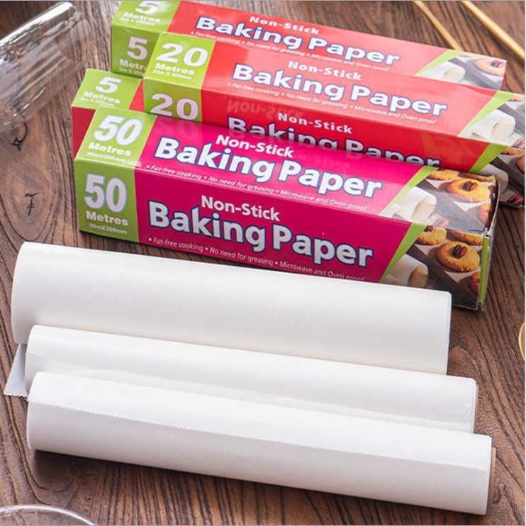 Baking Paper Kertas Minyak Baking Kertas Roti Alas Roti Silicone Oil Paper - Non-Stick Kertas Roti Baking Paper 5M/10M / Baking Paper Kertas Baking Kertas Roti Alas Roti Silicone Oil Paper Alay Pemanggang Peralatan Dapur Termurah Premium Pemanggang Kue