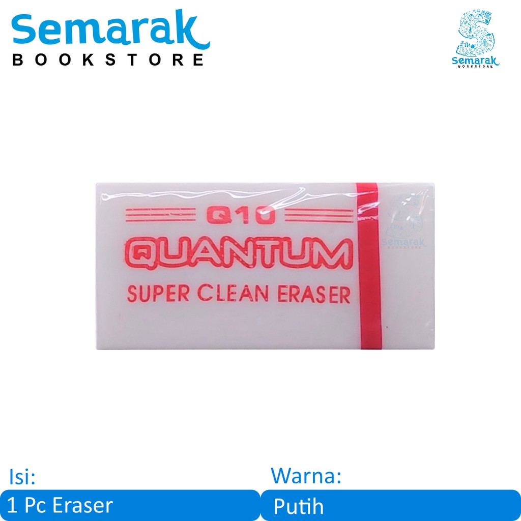 

Xtra Clean Dust Free Penghapus Kecil Quantum Q10 Eraser - Putih [1 Pc]