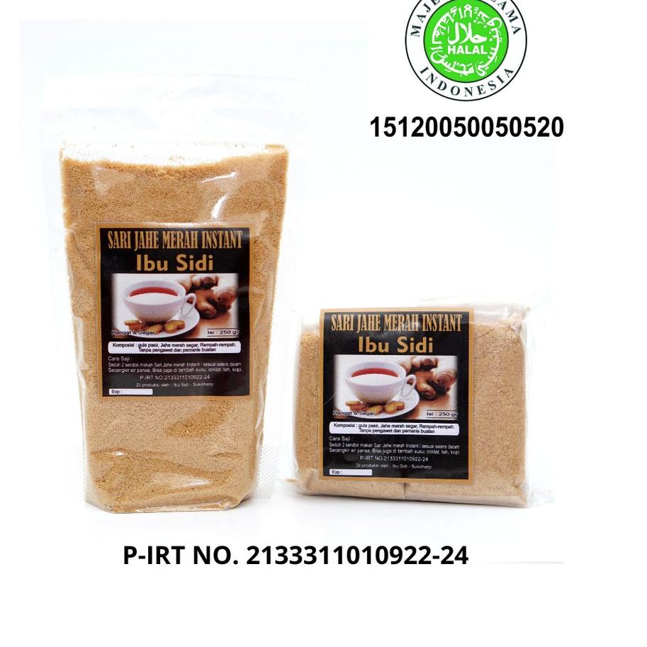 

[KODE PRODUK BQ0MP6478] SARI JAHE MERAH INSTANT IBU SIDI MINUMAN HERBAL KHAS SOLO