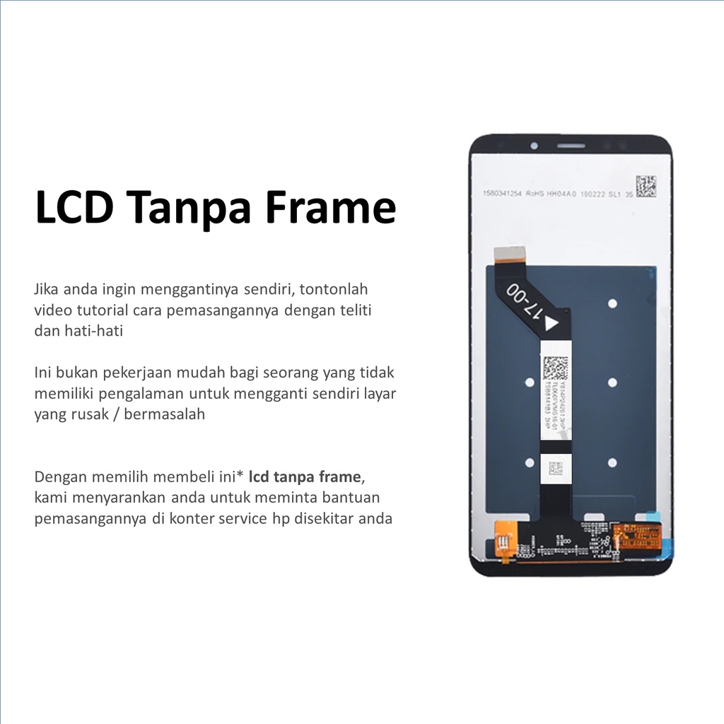 (ORIGINAL 100% XIAOMI) LCD + FRAME XIAOMI REDMI 5+ 5 PLUS