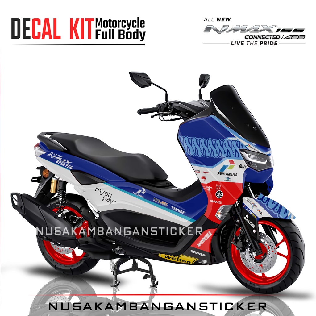 Stiker All New N Max 2020 Mandalika Racing Team Biru