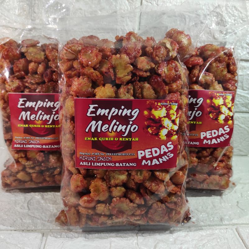 

Emping kletuk matang pedas manis kemasan 500gr